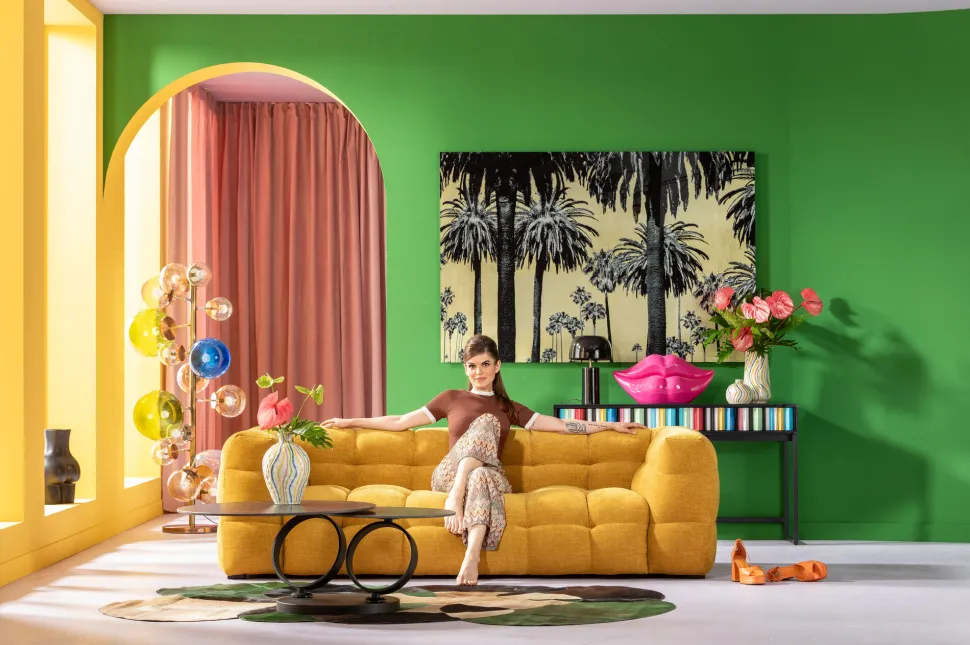 Sofa 3-Sitzer Salamanca Gelb 240cm