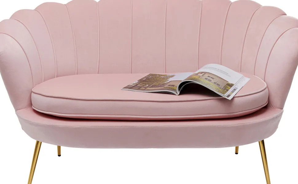 Sofa Water Lily 2-Sitzer Gold Rosa