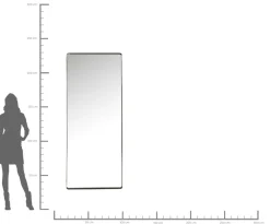 Spiegel Ombra MO Soft Schwarz 80x200cm