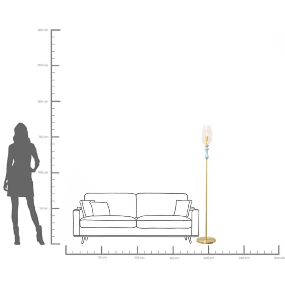 Stehleuchte Allegra Gold 165cm