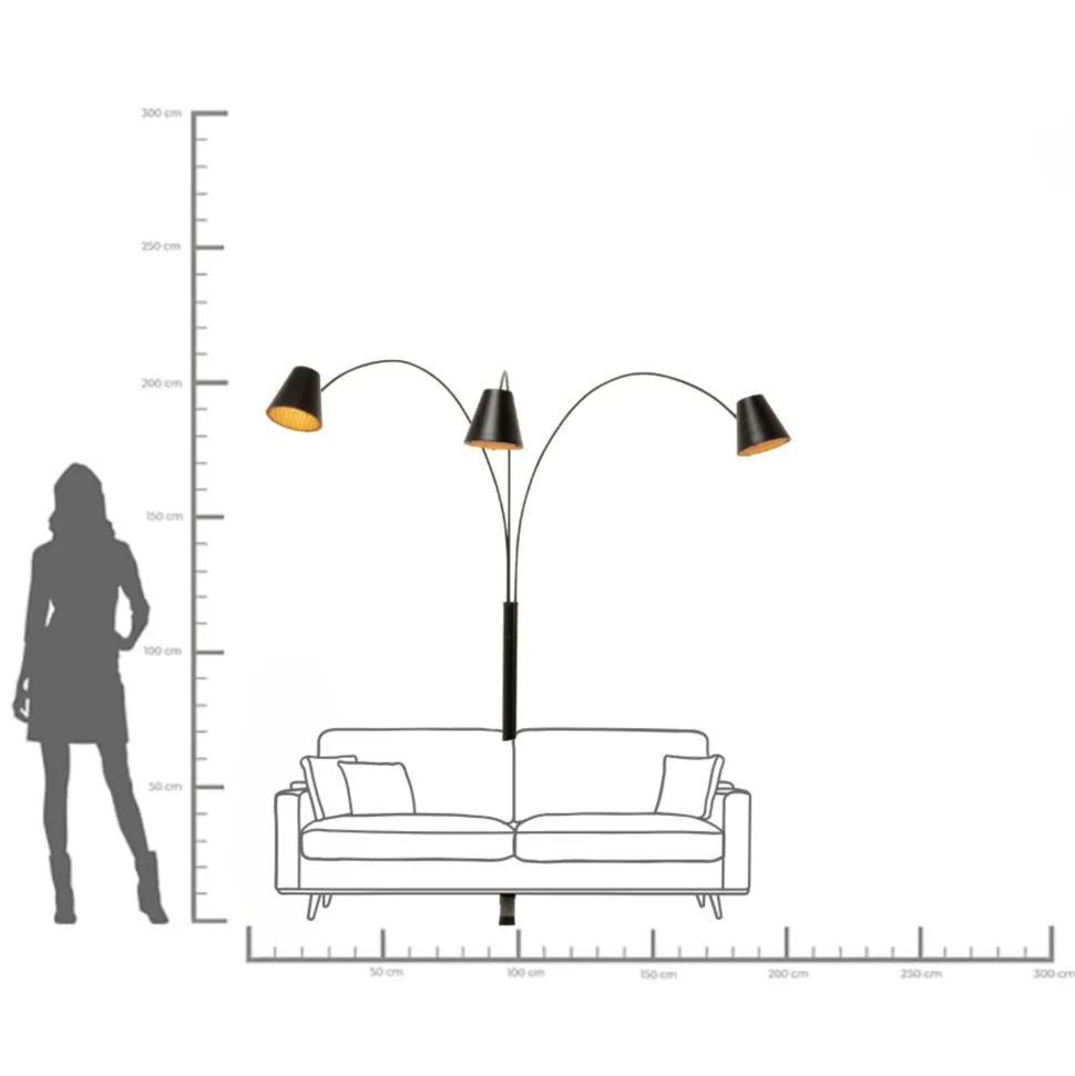 Stehleuchte Cappellino Schwarz Matt