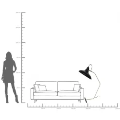 Stehleuchte Doro Schwarz 130cm