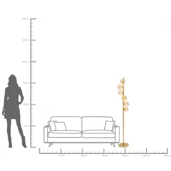 Stehleuchte Scala Balls Brass 160cm