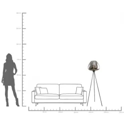 Stehleuchte Sphere Smoke 146cm