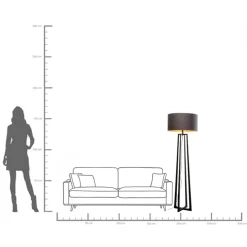 Stehleuchte Timon Schwarz 160cm
