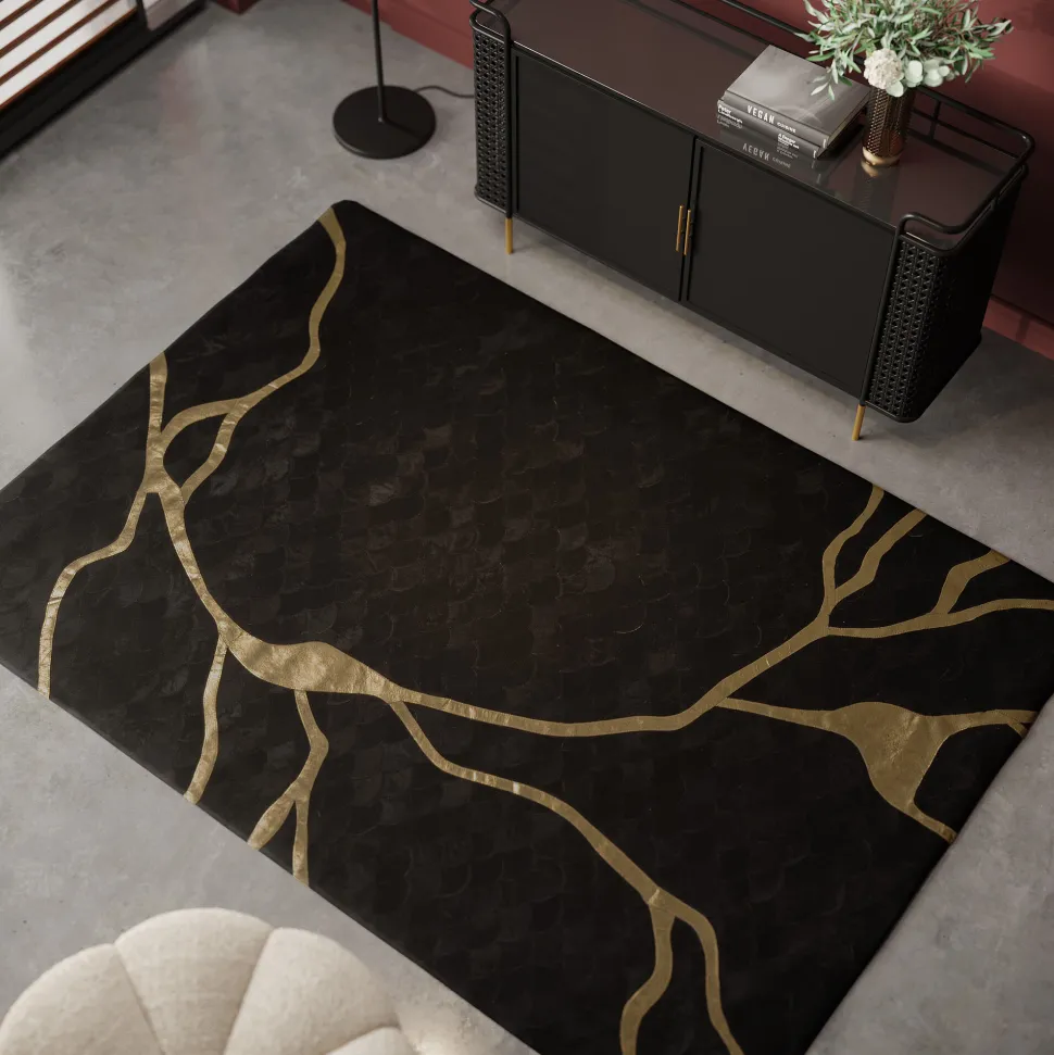 Teppich Fulmine Schwarz 170x240cm