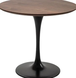 Tisch Invitation Set Walnuss Schwarz Ø90cm