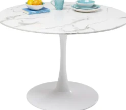 Tisch Veneto Marmor Weiß Ø110cm
