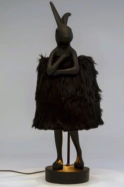 Tischleuchte Animal Rabbit Fur Schwarz/Gold 68cm