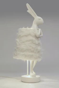 Tischleuchte Animal Rabbit Fur Weiß/Silber 68cm