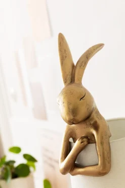 Tischleuchte Animal Rabbit Gold/Weiß 68cm