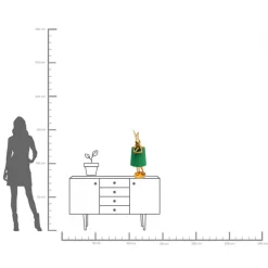 Tischleuchte Animal Rabbit Gold/Grün 68cm