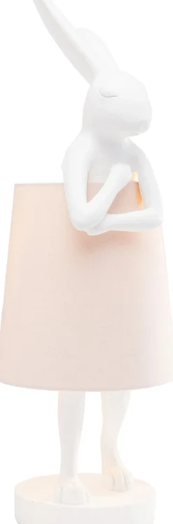 Tischleuchte Animal Rabbit Weiß/Rosa 68cm