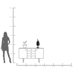 Tischleuchte Animal Rabbit Matt Schwarz 50cm