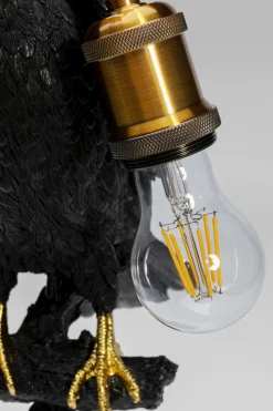 Tischleuchte Animal Sitting Crow Matt Schwarz 61cm