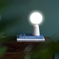 Tischleuchte Bollie Beige 33cm