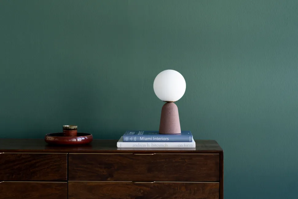 Tischleuchte Bollie Rot 33cm