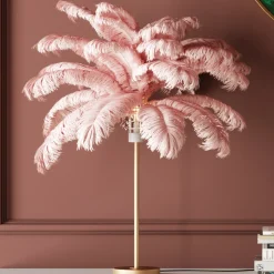 Tischleuchte Feather Palm Pink 60cm