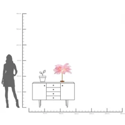 Tischleuchte Feather Palm Pink 60cm