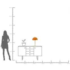 Tischleuchte Lia Orange 50cm