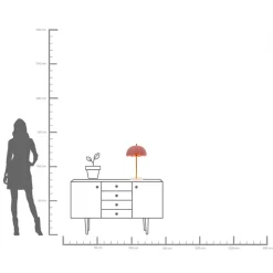 Tischleuchte Lia Pink 50cm