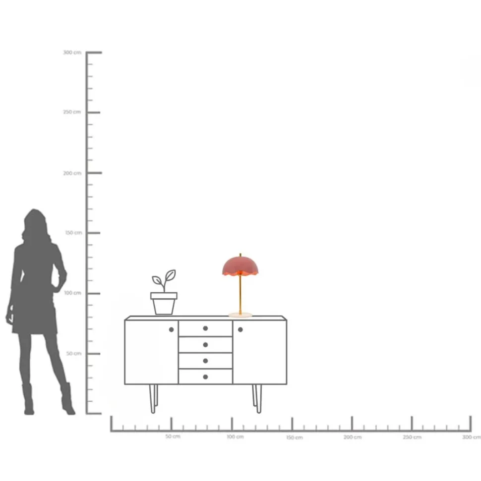 Tischleuchte Lia Pink 50cm