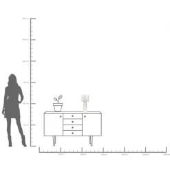 Tischleuchte Martha Silber 38cm