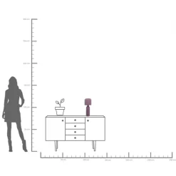 Tischleuchte Maya Violett 39cm