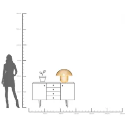 Tischleuchte Mushroom Brass