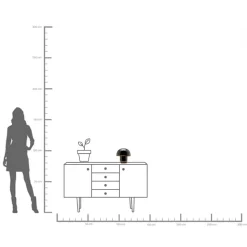 Tischleuchte Mushroom Schwarz 20cm