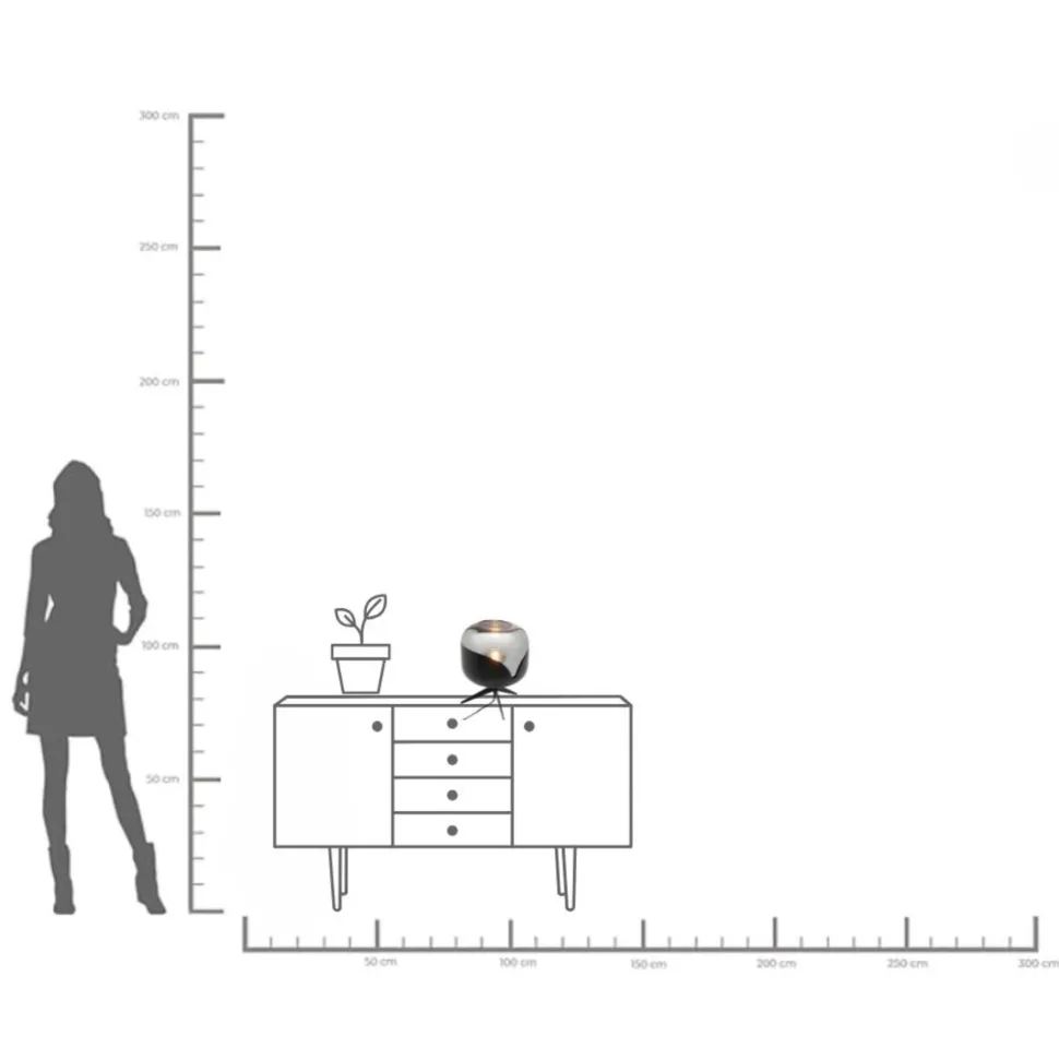 Tischleuchte Smoke Goblet Ball 35cm