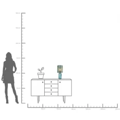 Tischleuchte Vecchio Blau 42cm