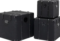 Truhe Voyage Schwarz (3/Set)