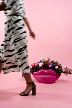 Vase Lips Pink 28cm