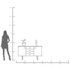 Vase Viento Weiß 35cm