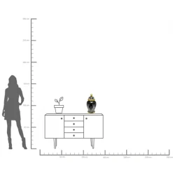 Vase Zebra Face 46cm