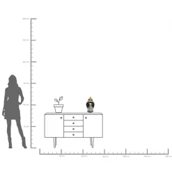 Vase Zebra Face 38cm