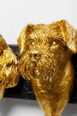 Wandgarderobe Dog Family Gold 31cm