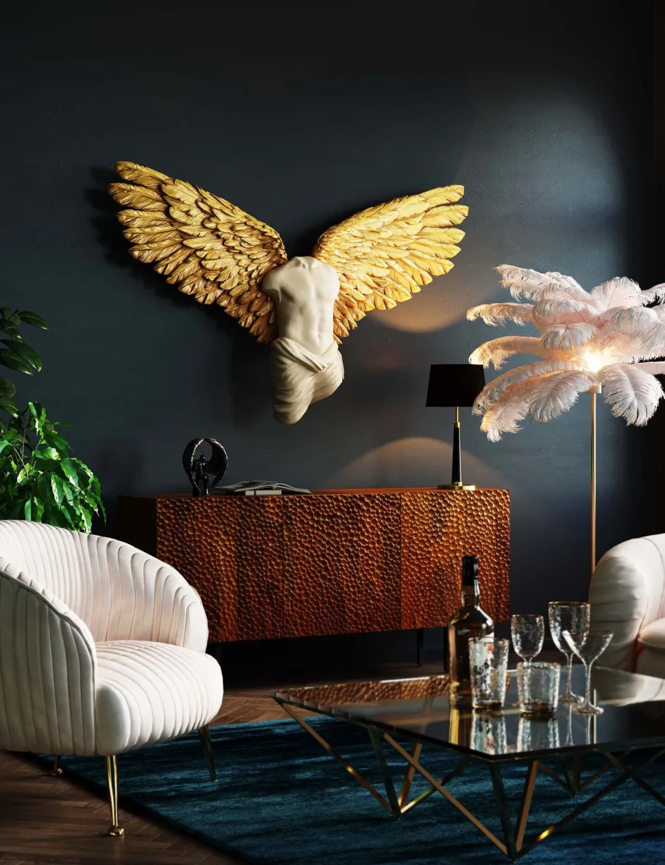 Wandobjekt Guardian Angel Male 124x71cm