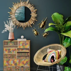 Wandschmuck Atlas Beetle Gold