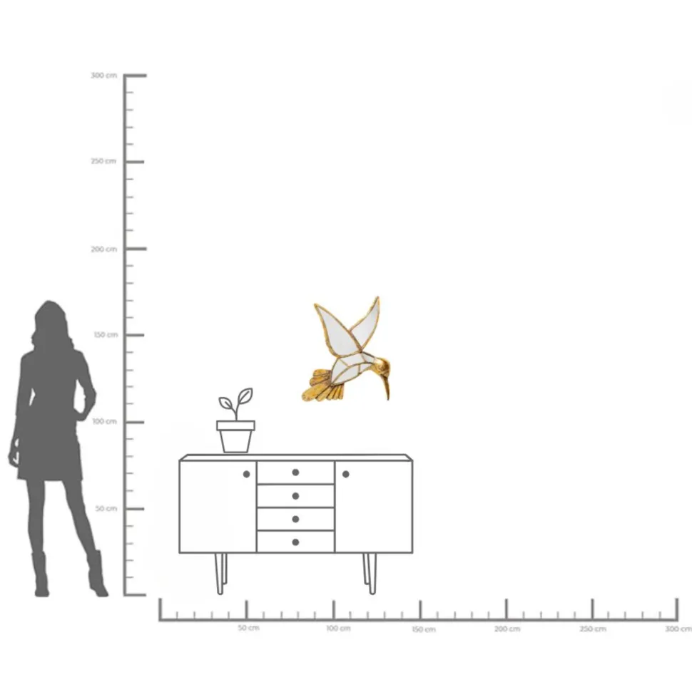 Wandschmuck Hummingbird Mirror 60cm