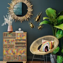 Wandschmuck Longicorn Beetle Gold