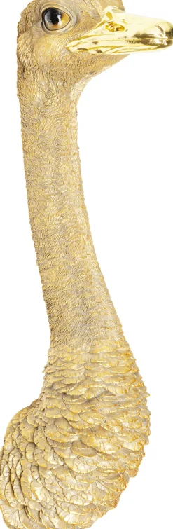 Wandschmuck Ostrich Gold 19x72cm