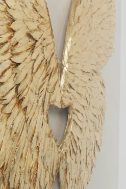 Wandschmuck Wings Gold-Weiß 120x120cm