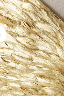 Wandschmuck Wings Gold-Weiß 120x120cm