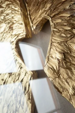 Wandschmuck Wings Gold-Weiß 120x120cm