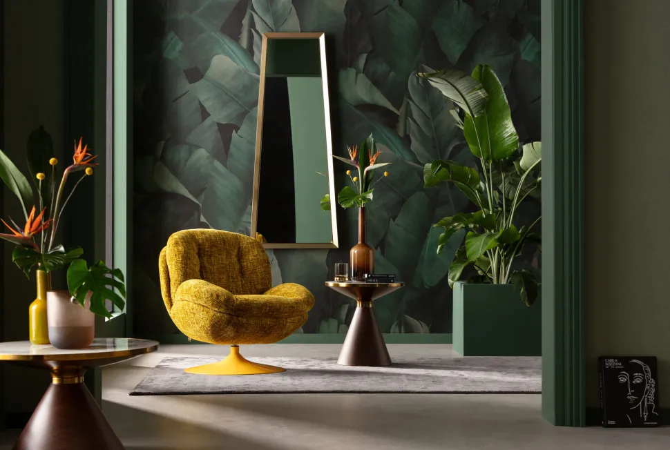 Wandspiegel Arezzo Brass Trapez 65(45)x160cm