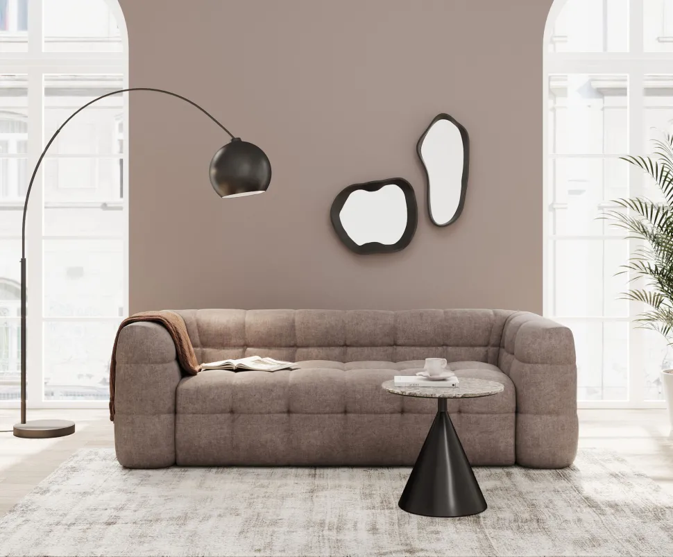 Wandspiegel Dynamic Schwarz 40x34cm