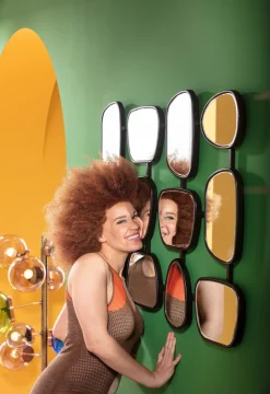 Wandspiegel Nastro Schwarz 80x114cm