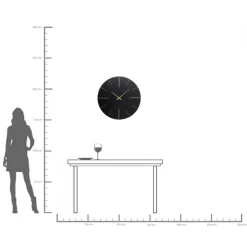 Wanduhr Luca Schwarz Ø70cm